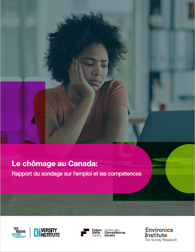 La couverture d'un rapport avec des logos et la photo d'une femme à l'air inquiet.